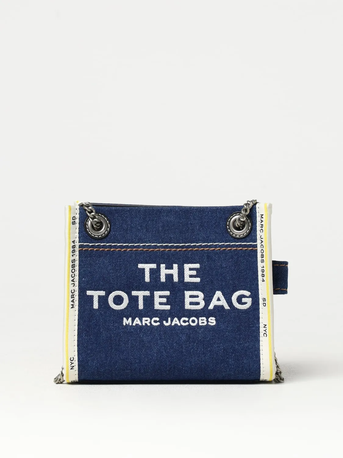 Borsa The Chain Medium Tote Bag Marc Jacobs in cotone