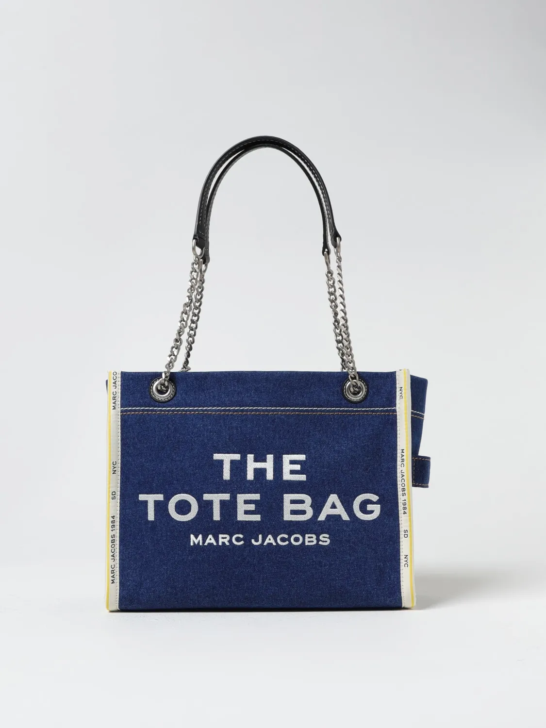 Borsa The Tote Bag Medium Marc Jacobs in denim di cotone