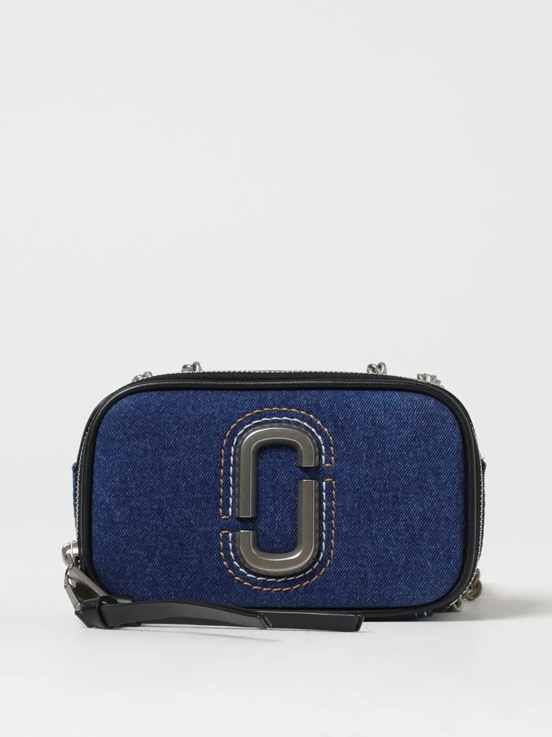 Borsa The Denim Chain Marc Jacobs in denim di cotone e pelle