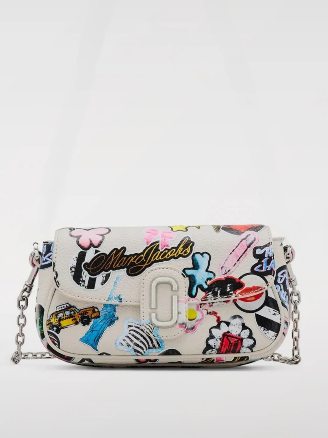 Borsa The Sticker Clover Marc Jacobs in pelle a grana stampata