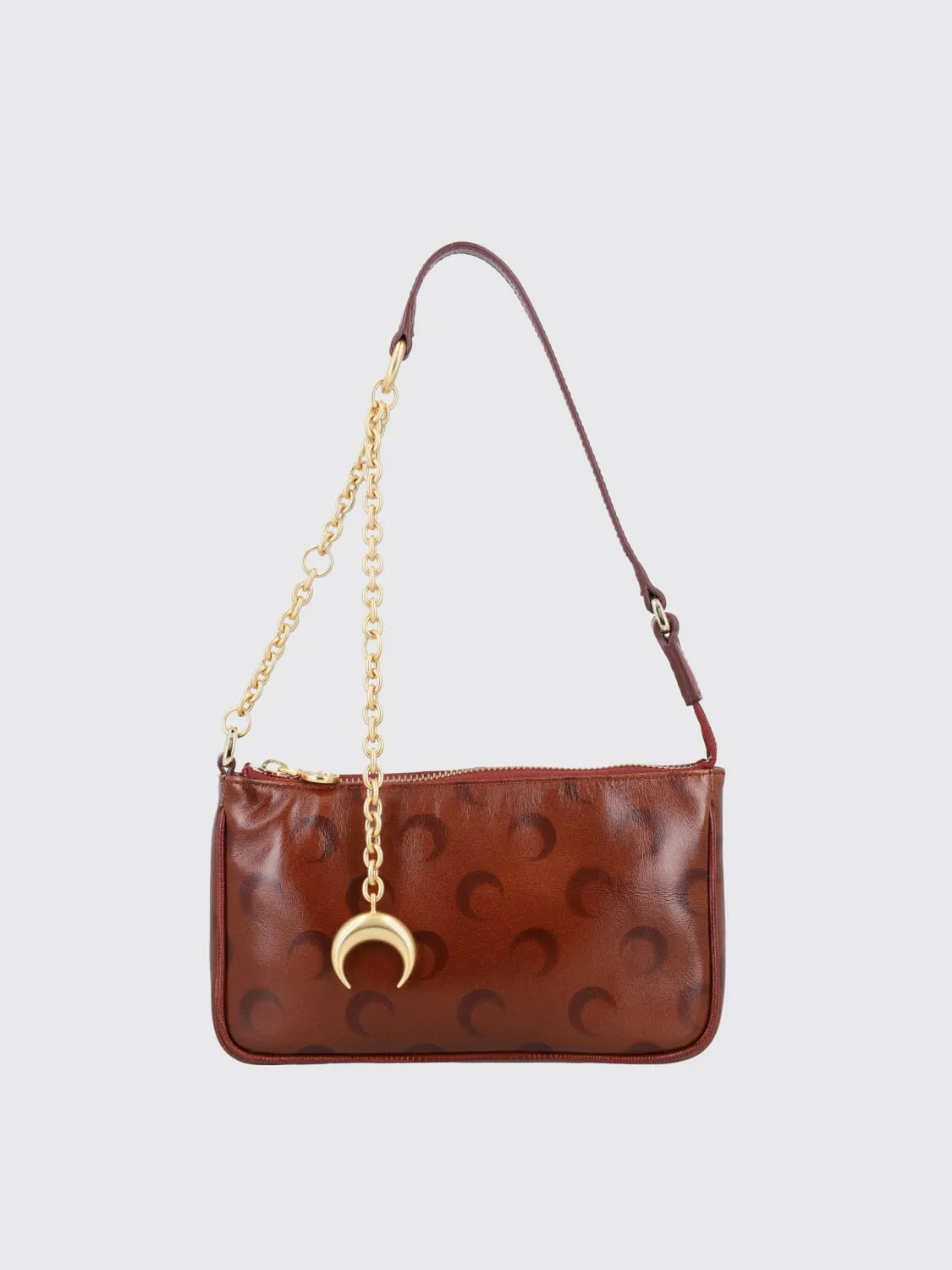 Borsa a spalla in pelle con logo Marine Serre