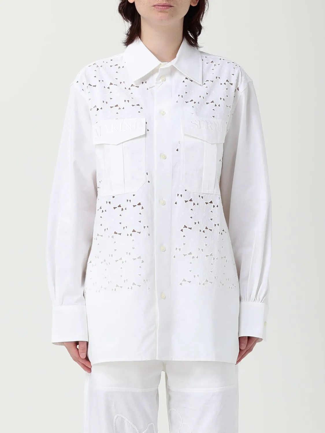 Camicia Marine Serre in Sangallo