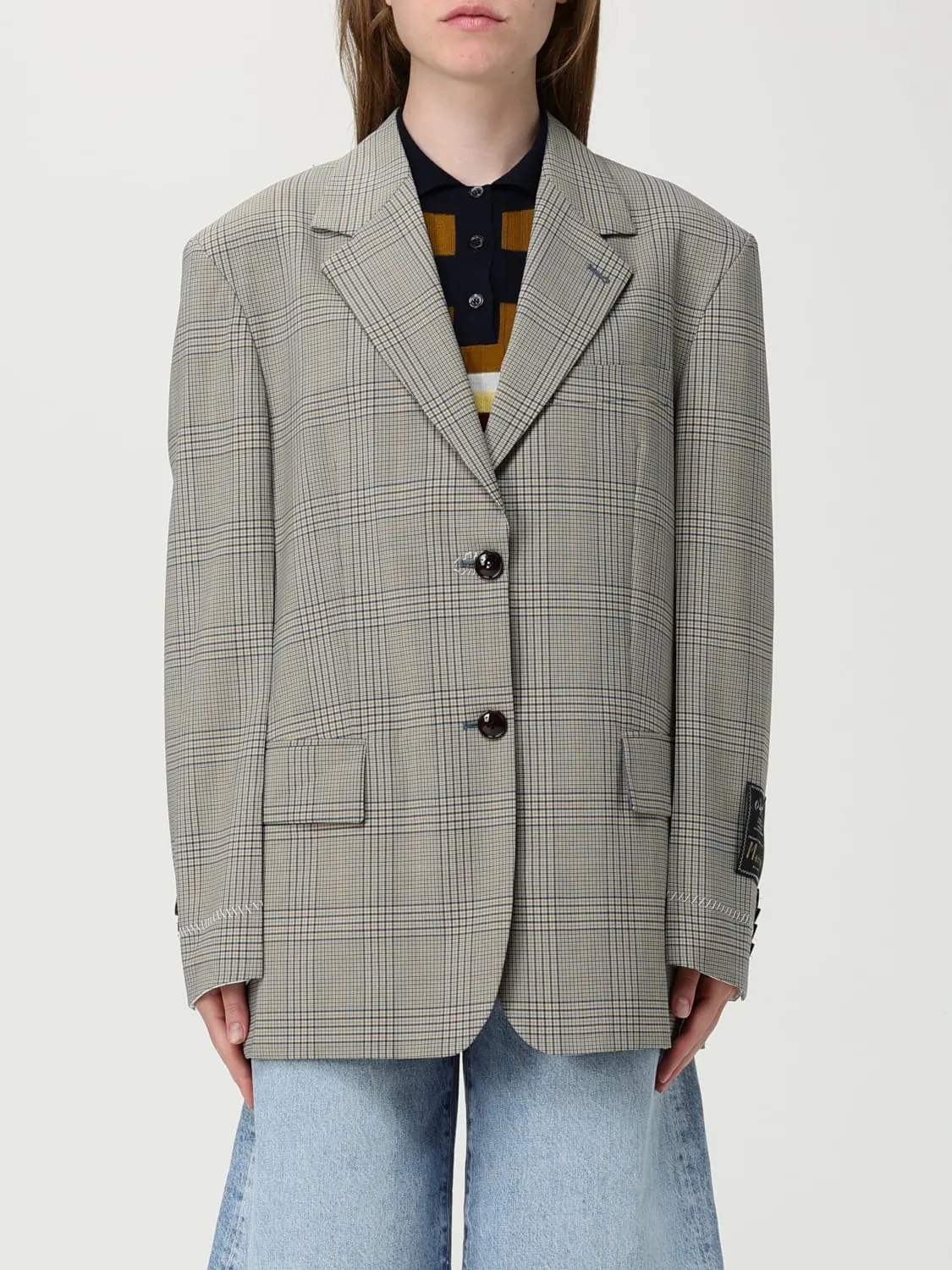 Blazer monopetto Marni in misto lana