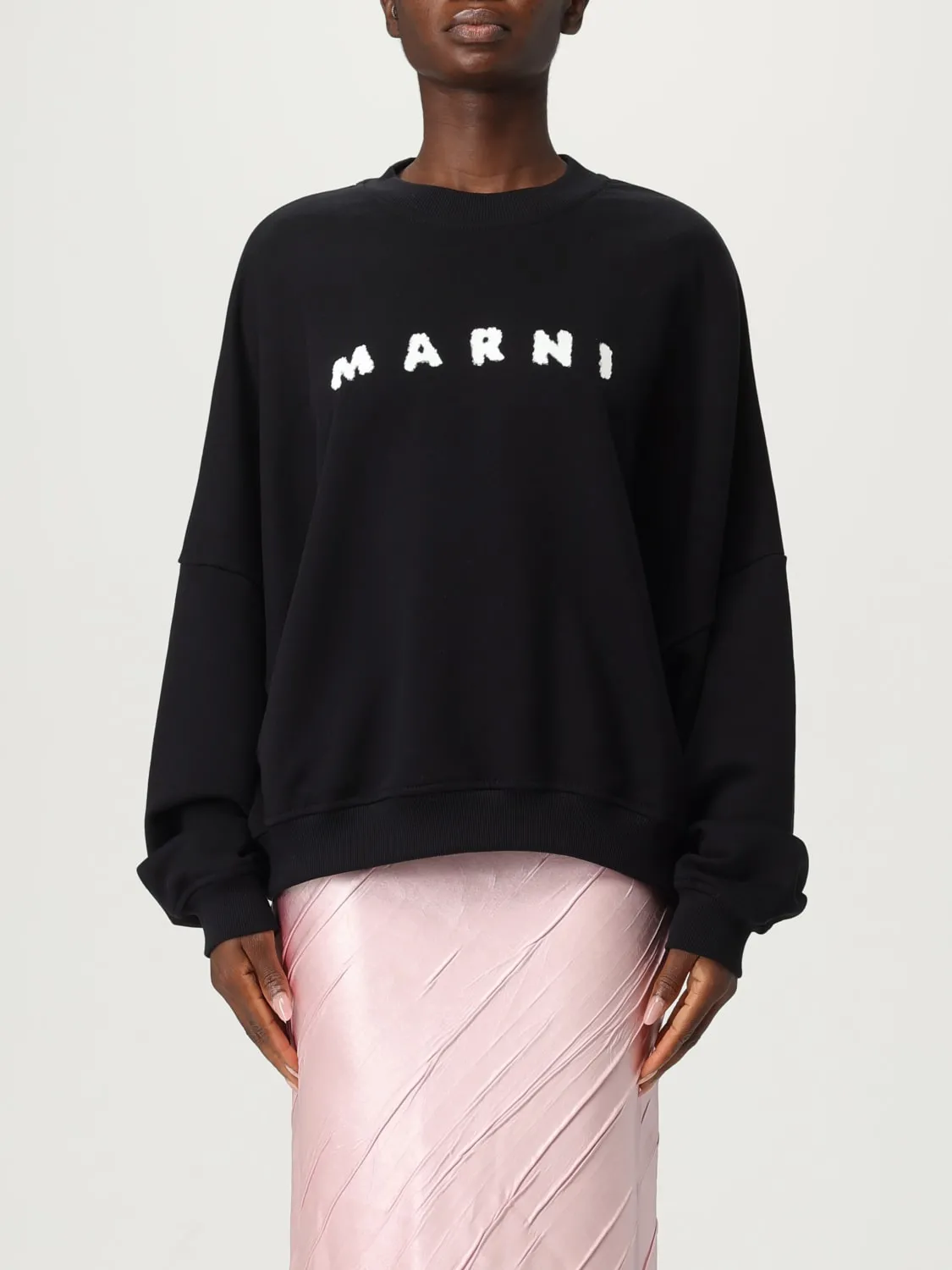 Felpa basic Marni in cotone con logo