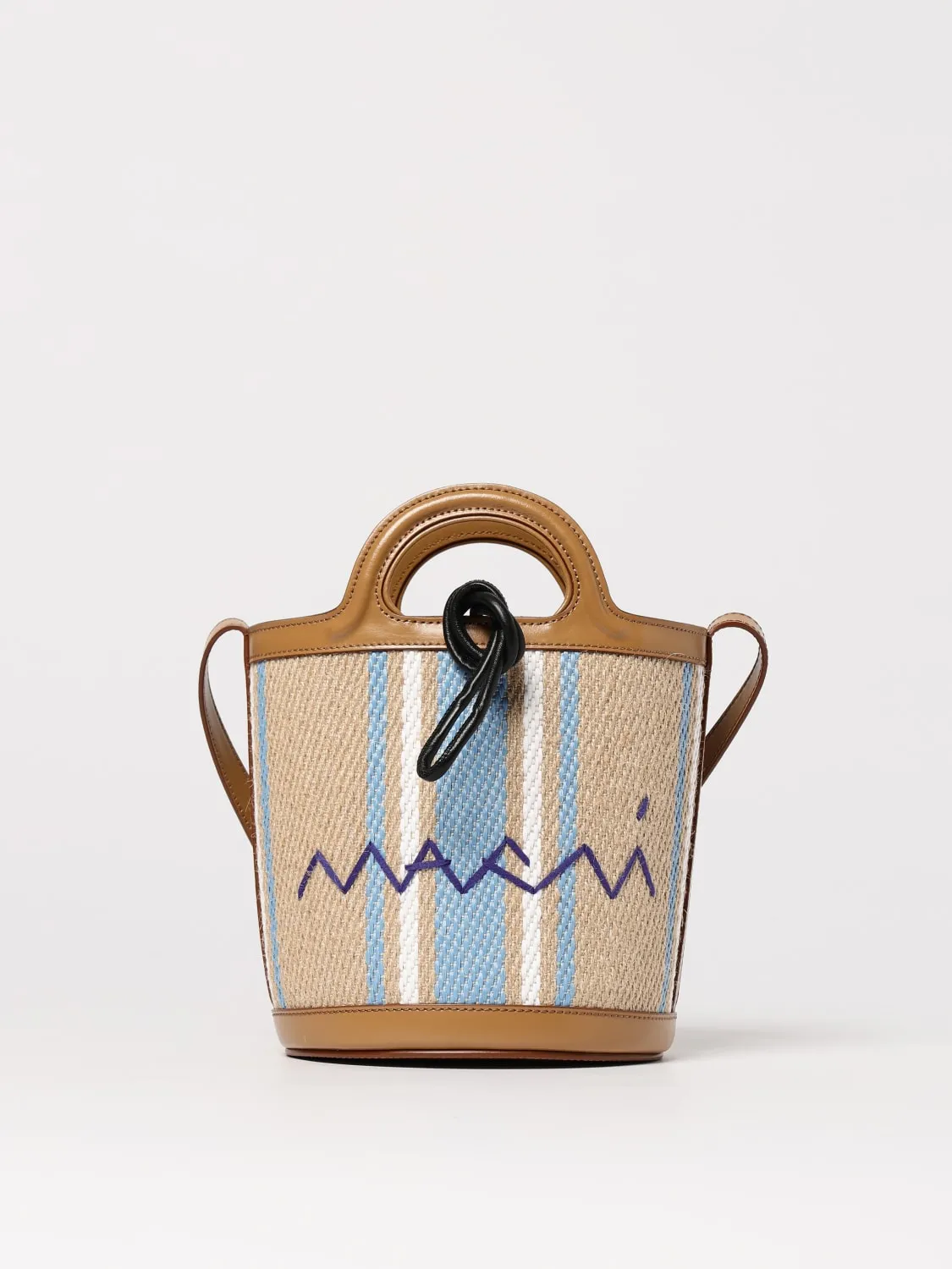 Borsa Tropicalia Mini Marni in pelle e canvas