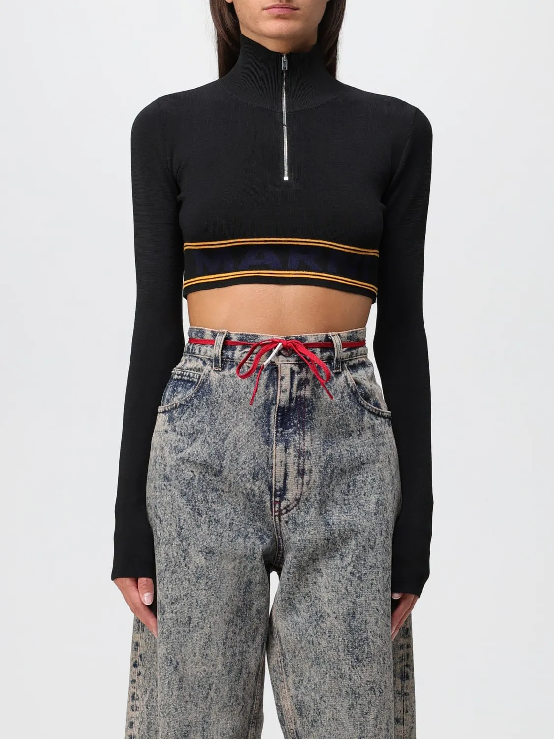 Top Marni in misto viscosa stretch