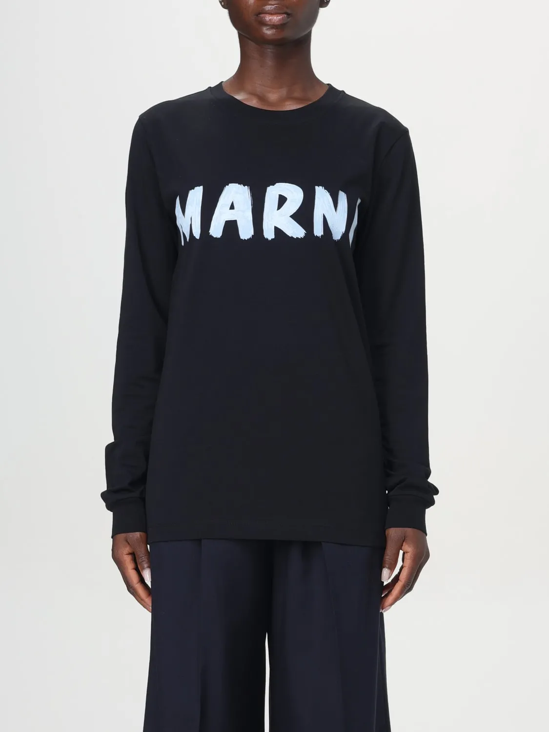 T-shirt di cotone con maxi logo Marni