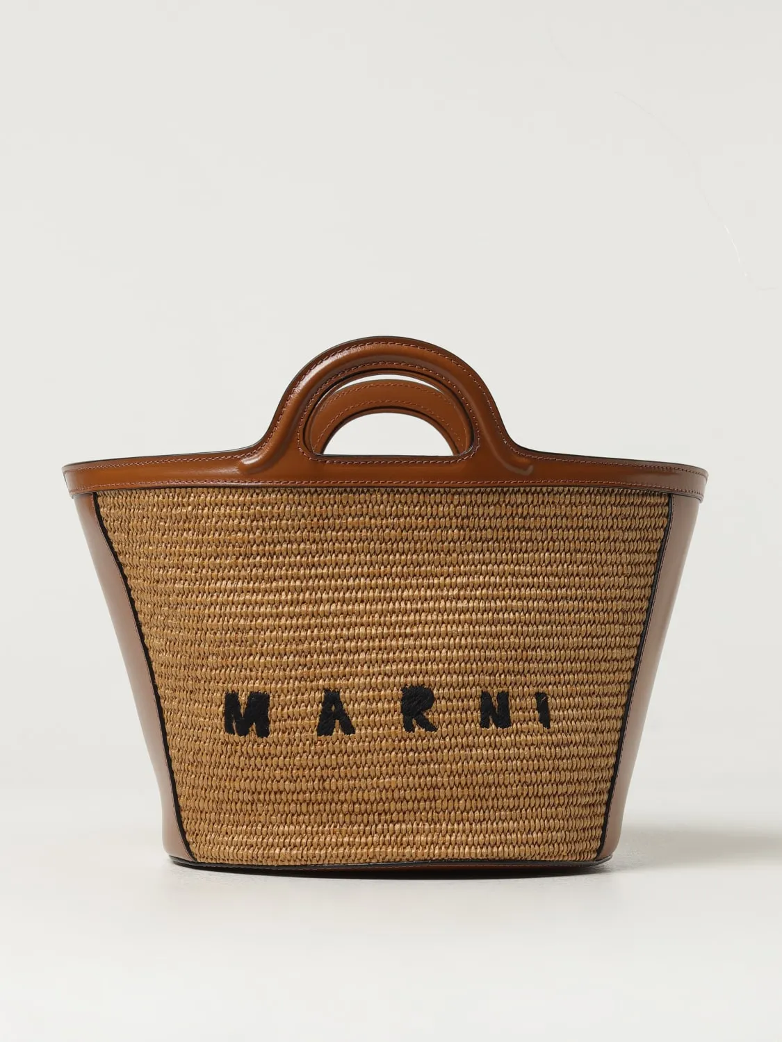 Borsa Tropicalia Marni in rafia e pelle