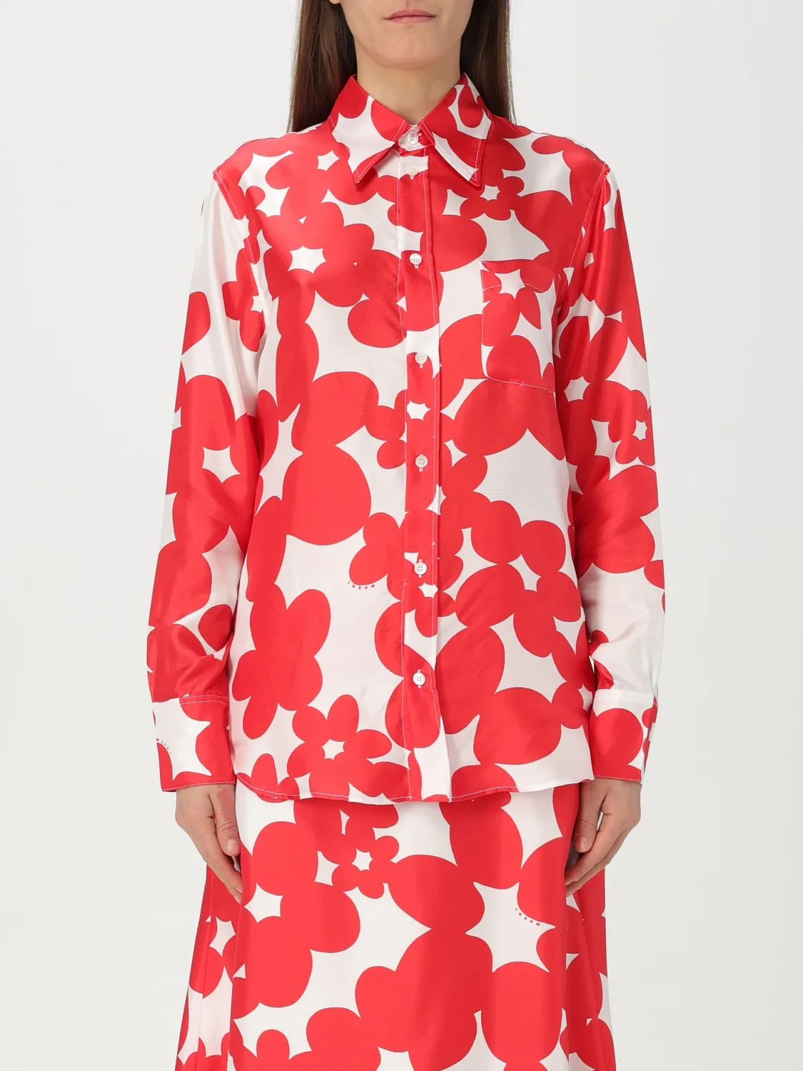 Camicia Marni in seta con stampa floreale