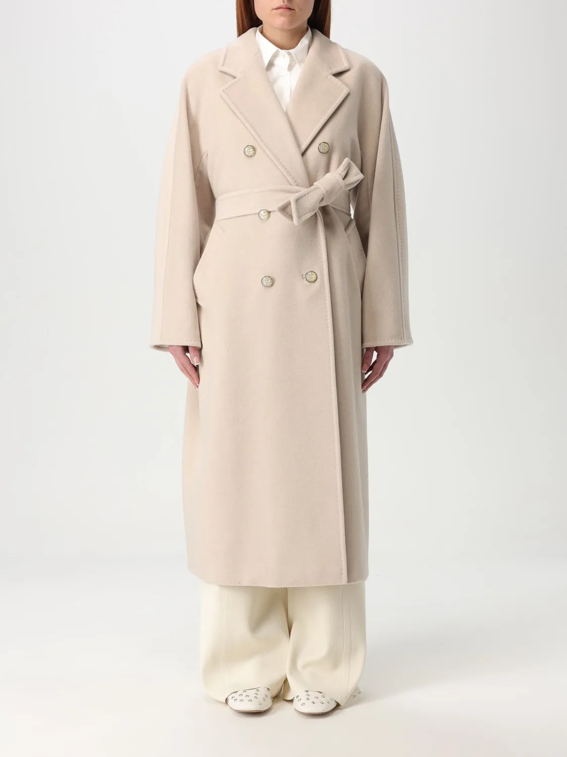 Cappotto doppiopetto Max Mara in lana vergine e cashmere