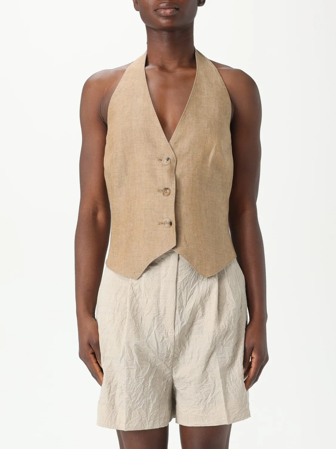 Gilet a monopetto Max Mara in lino