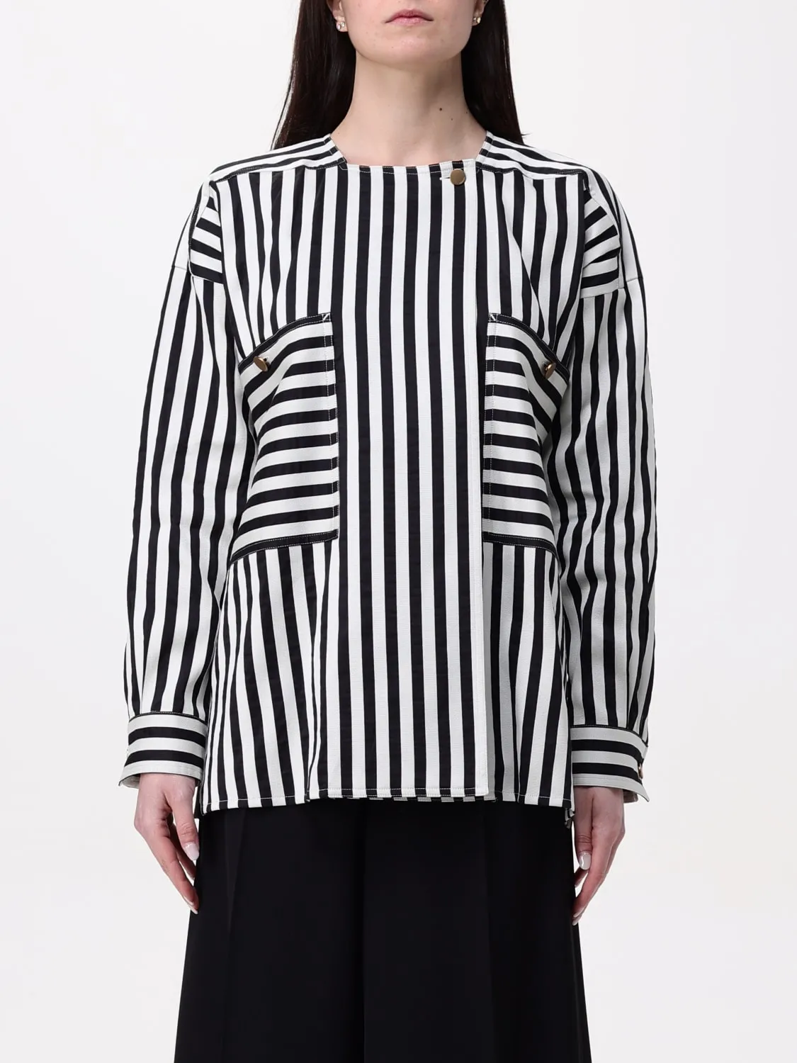 Blusa Max Mara in cotone e seta a righe