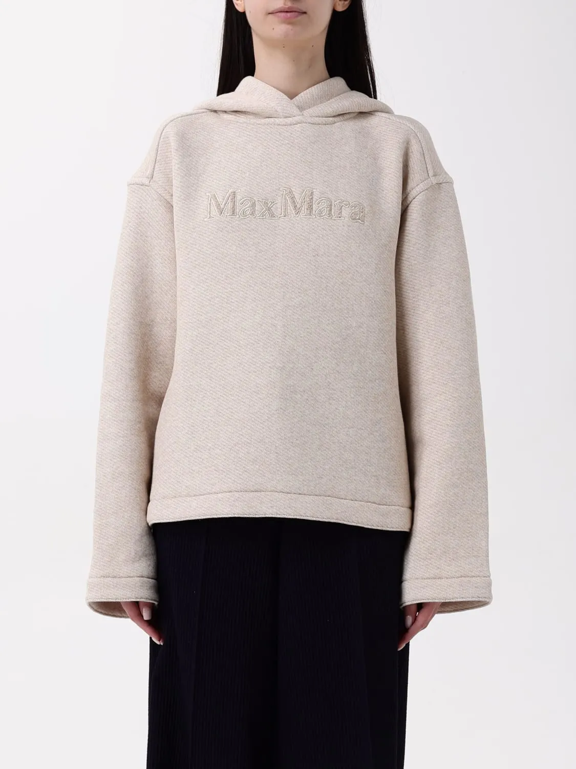 Felpa con cappuccio Max Mara in misto cotone