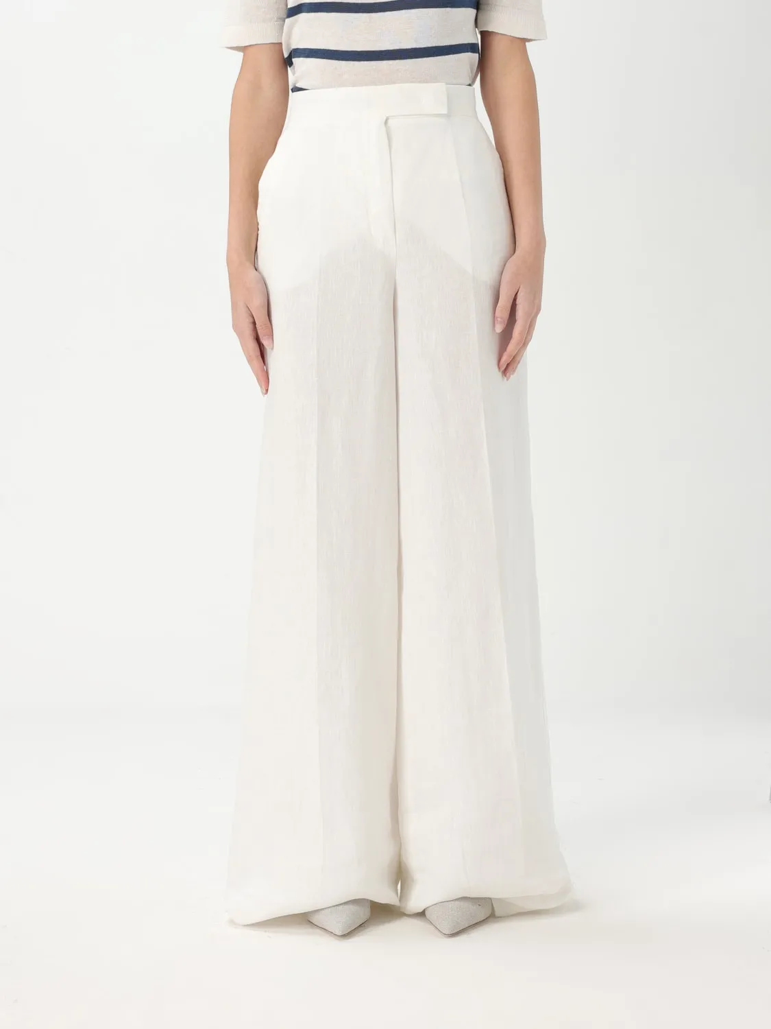 Pantalone palazzo Max Mara in lino