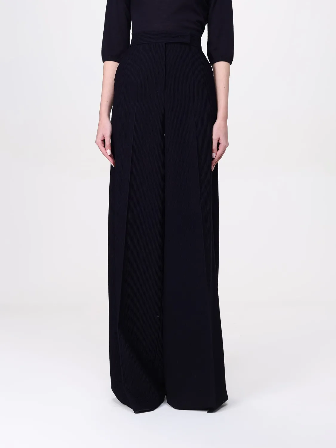 Pantalone Max Mara misto lana a coste