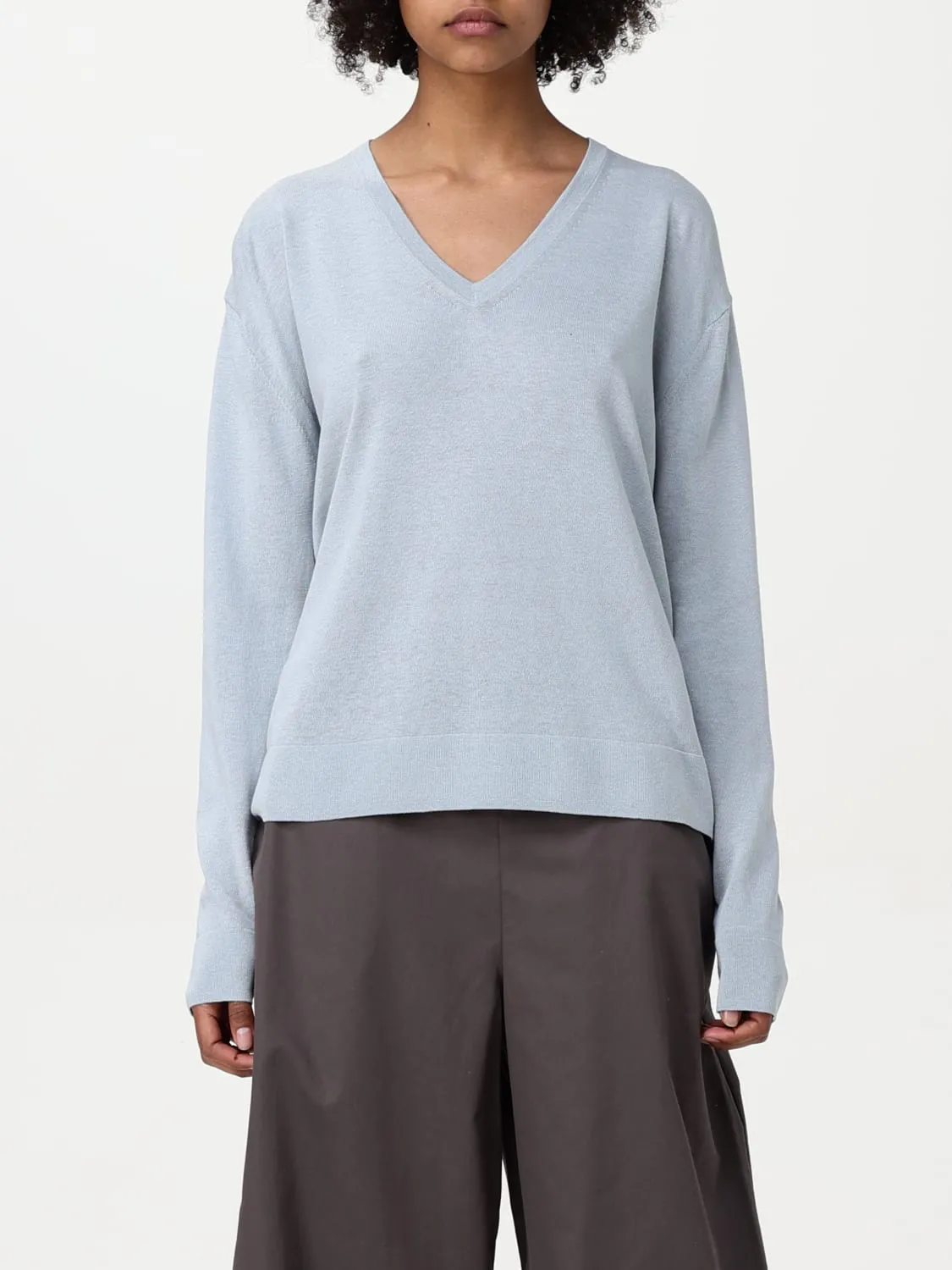 Maglia a v Max Mara in seta e cotone