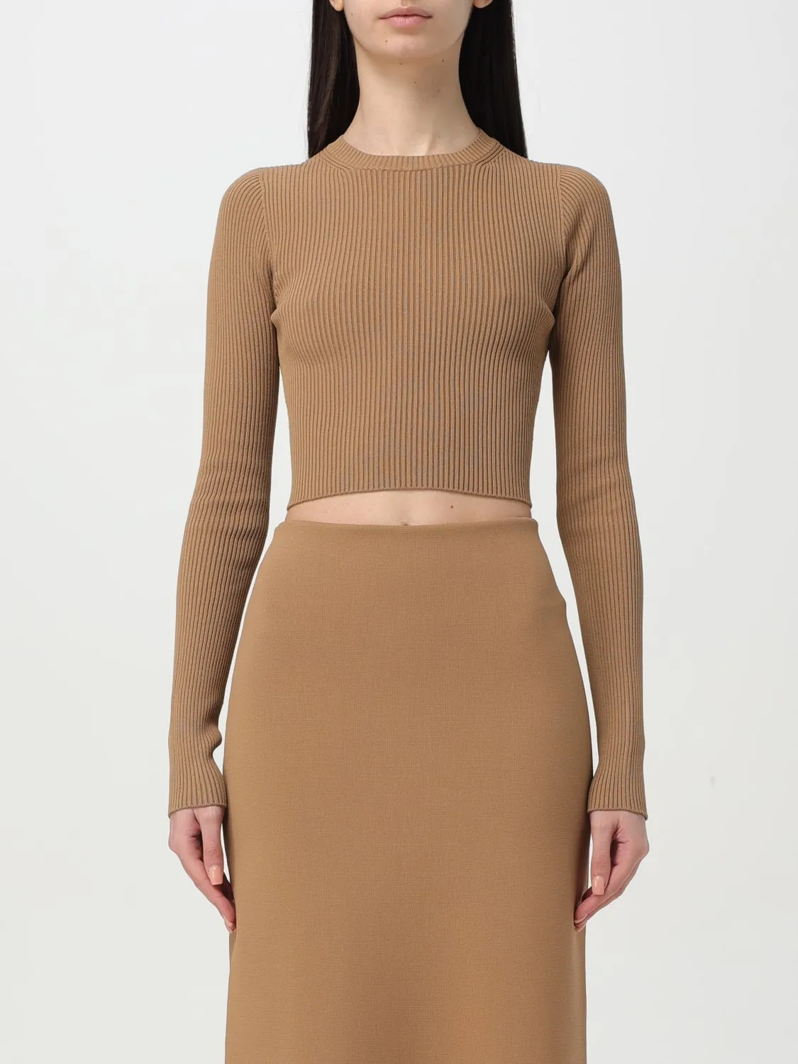 Maglia cropped Max Mara in cotone stretch
