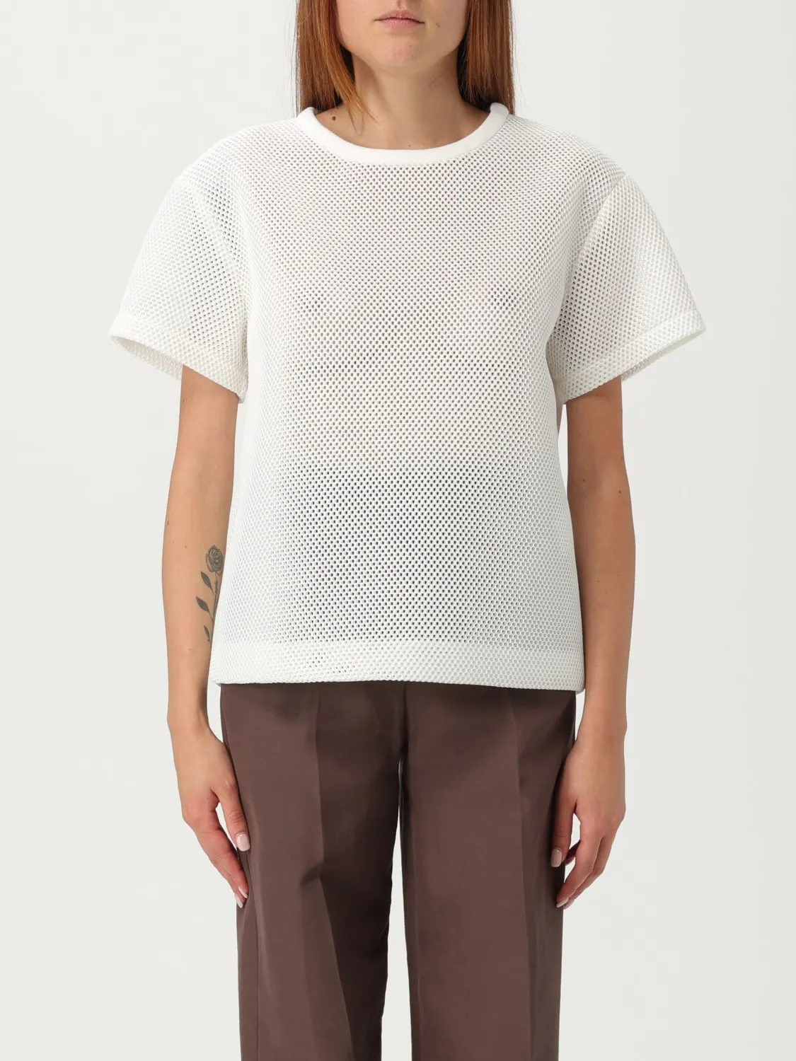 Top Max Mara in mesh a rete