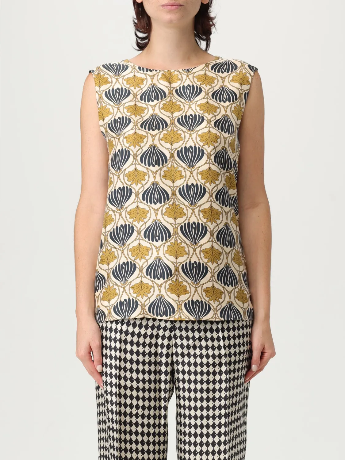 Top reversibile Max Mara in seta stampata