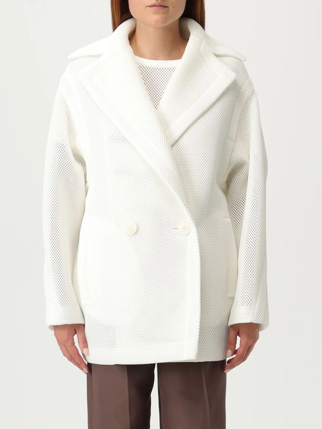 Cappotto doppiopetto Max Mara in jersey