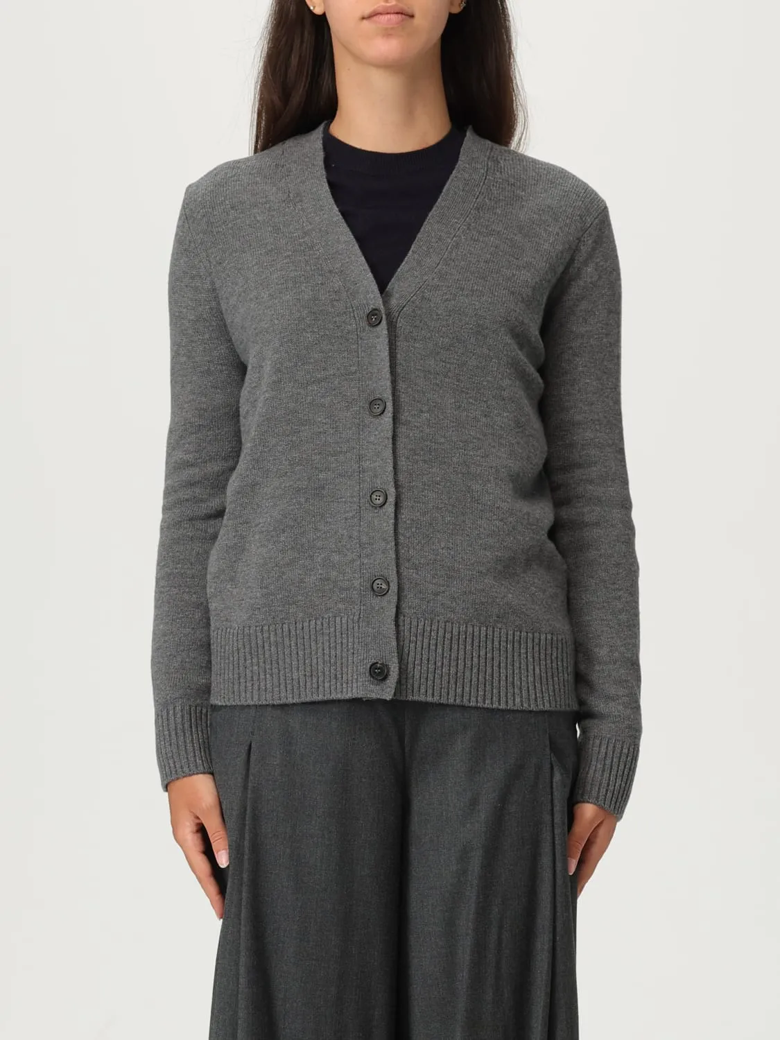 Cardigan Max Mara in lana con toppe