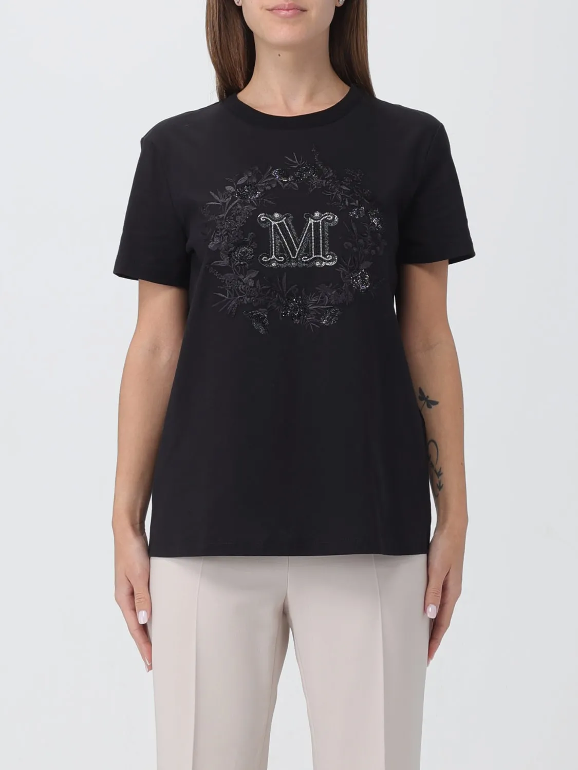 T-shirt Max Mara in jersey con ricamo