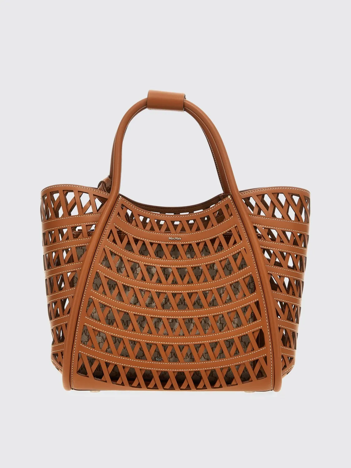 Borsa a mano in pelle traforata Max Mara