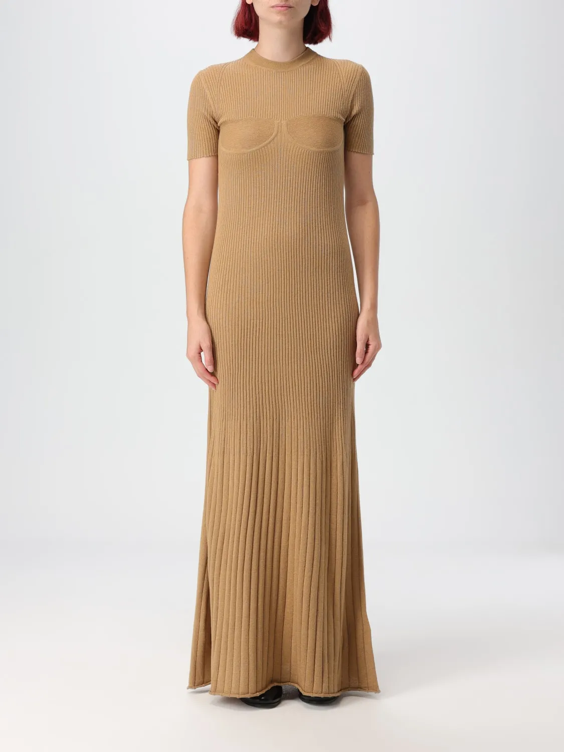 Abito lungo Max Mara con dettaglio impunturato