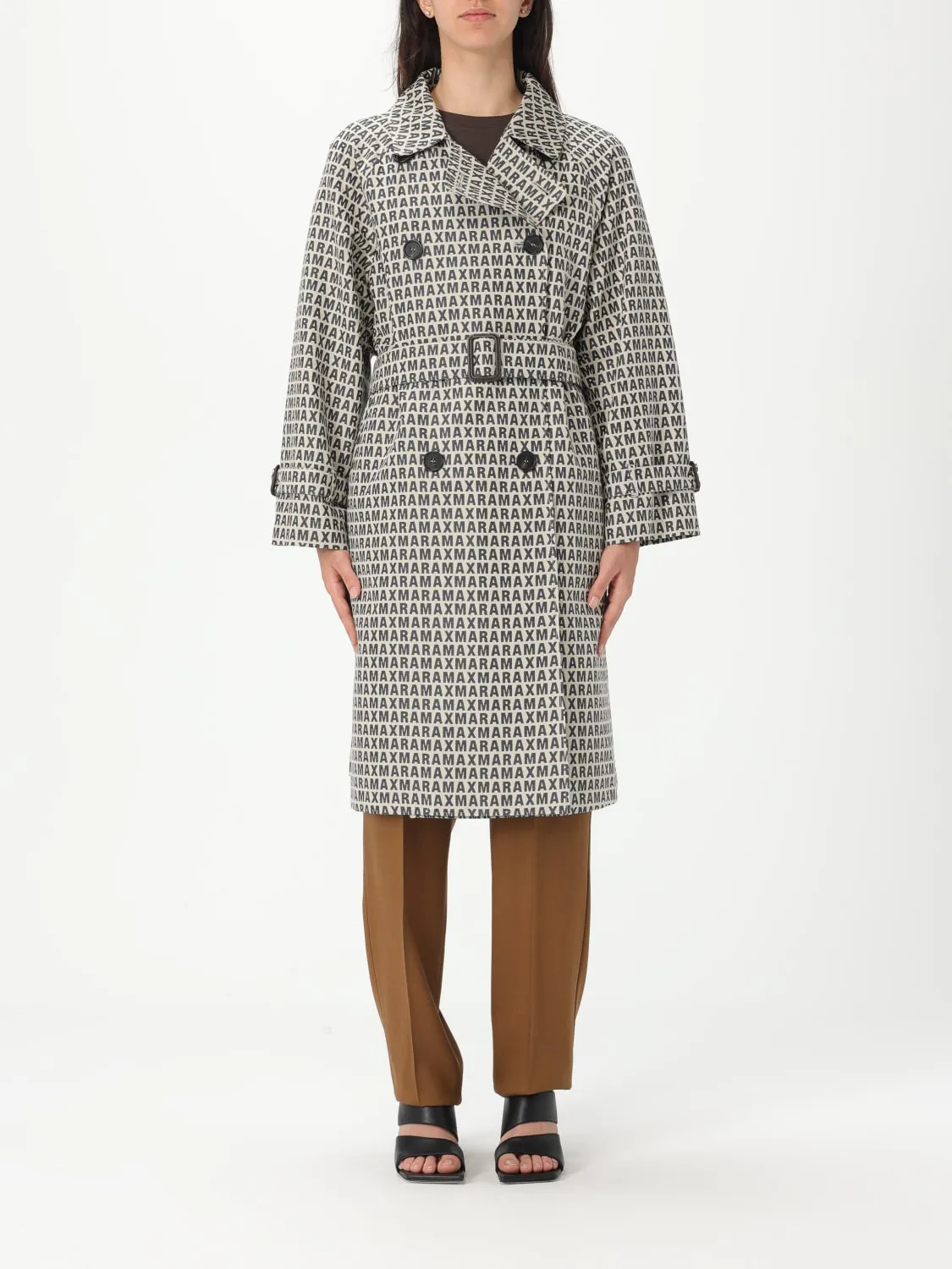 Trench a doppiopetto logato Max Mara The Cube