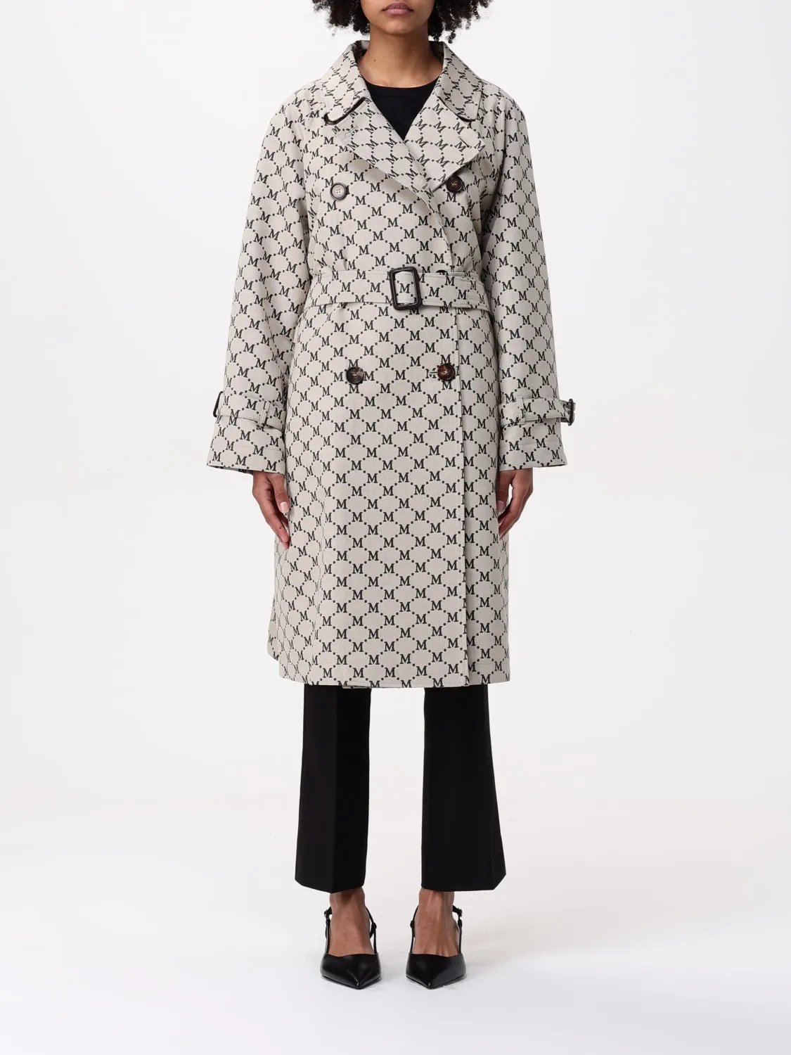 Trench doppiopetto Max Mara The Cube in cotone stampato