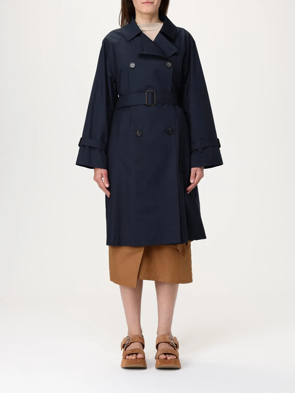 Trench doppiopetto Max Mara The Cube in misto cotone