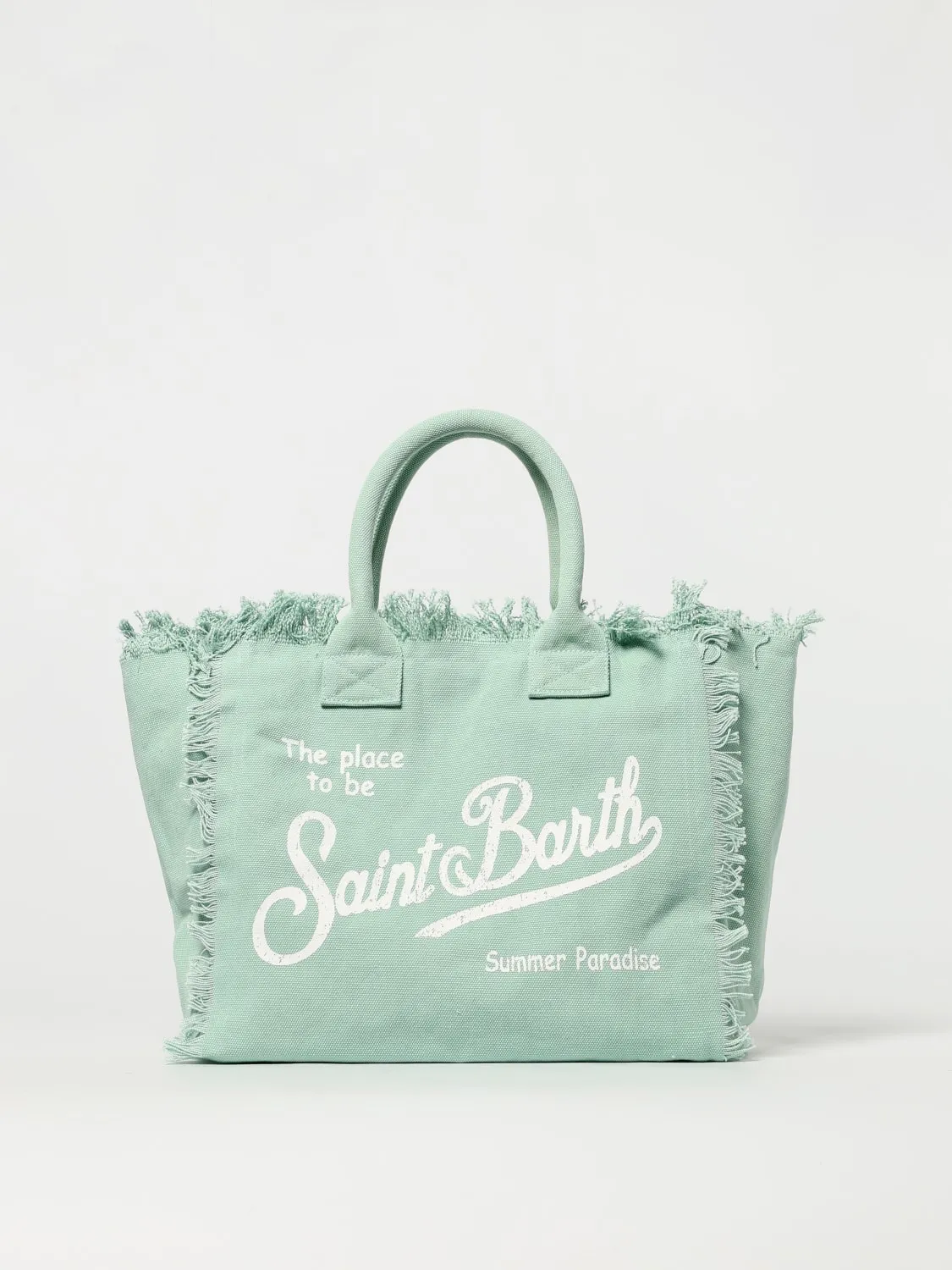 Borsa tote Vanity MC2 Saint Barth in cotone con frange