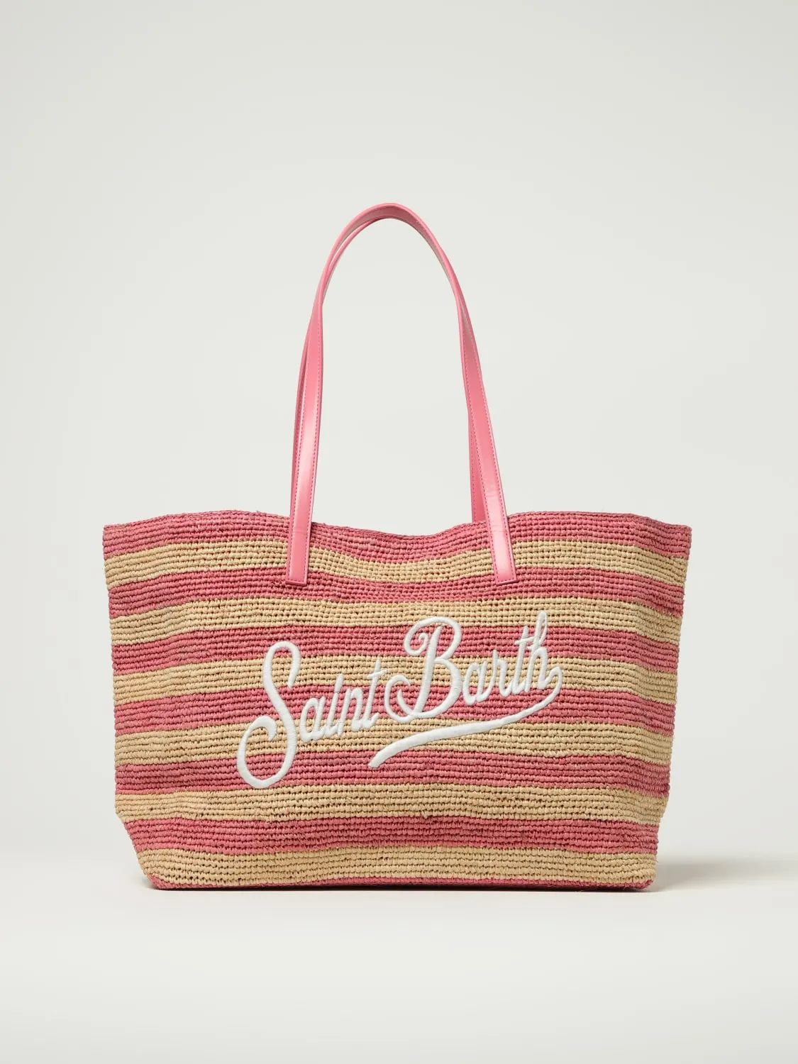 Borsa a spalla City in rafia a righe Mc2 Saint Barth