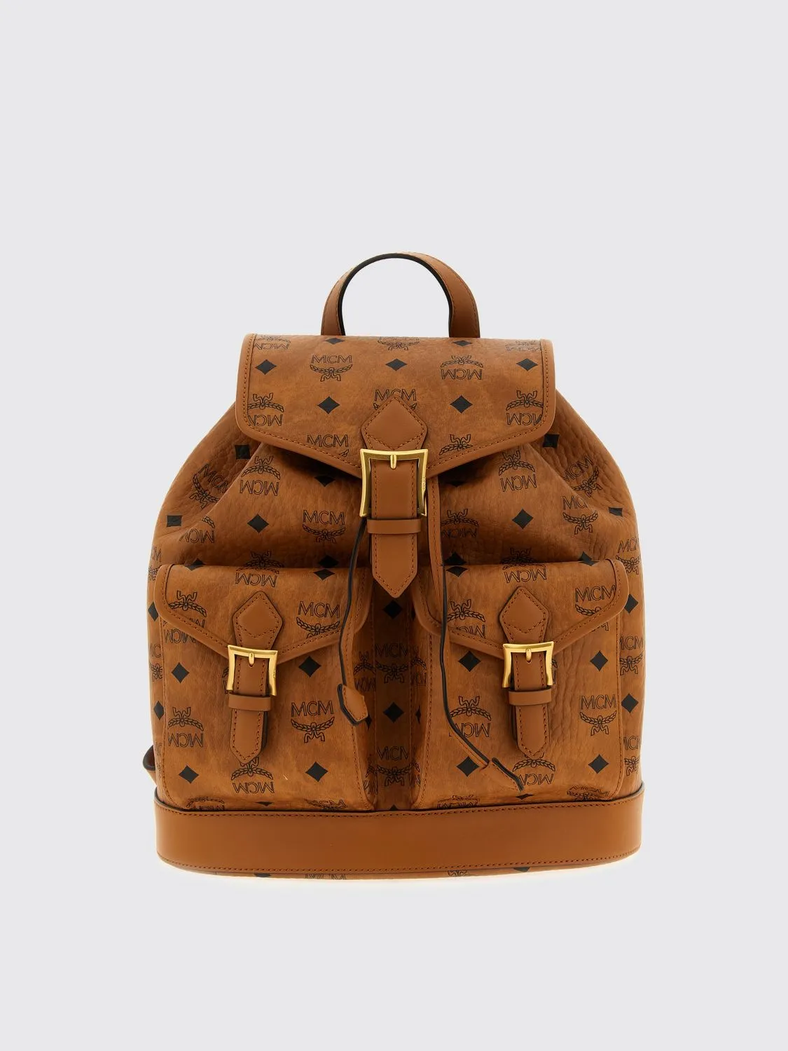 Zaino MCM in cotone spalmato con logo all over