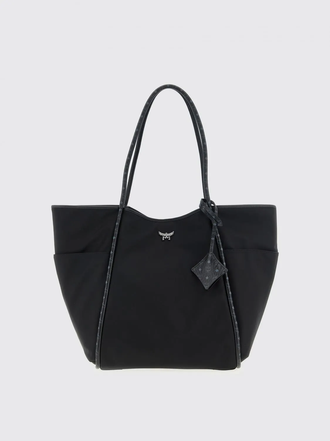 Borsa Aren MCM in Econyl® e cotone spalmato con stampa logo