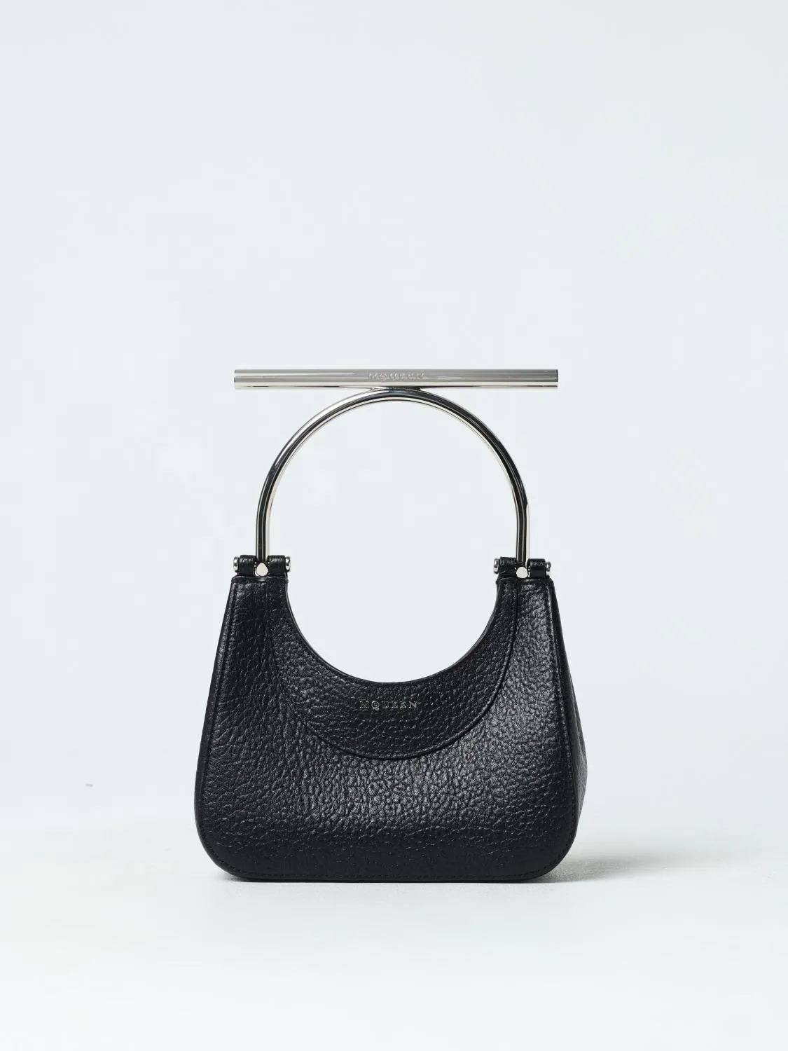 Borsa Cross-Bar McQueen in pelle a grana