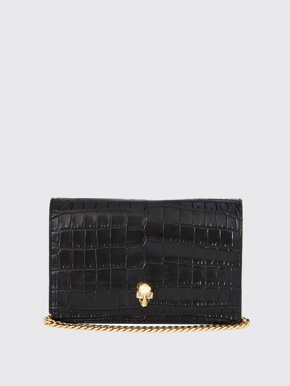 Borsa McQueen in pelle stampa cocco