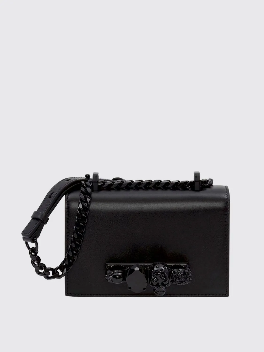 Borsa Mini Jewelled McQueen in pelle di vitello