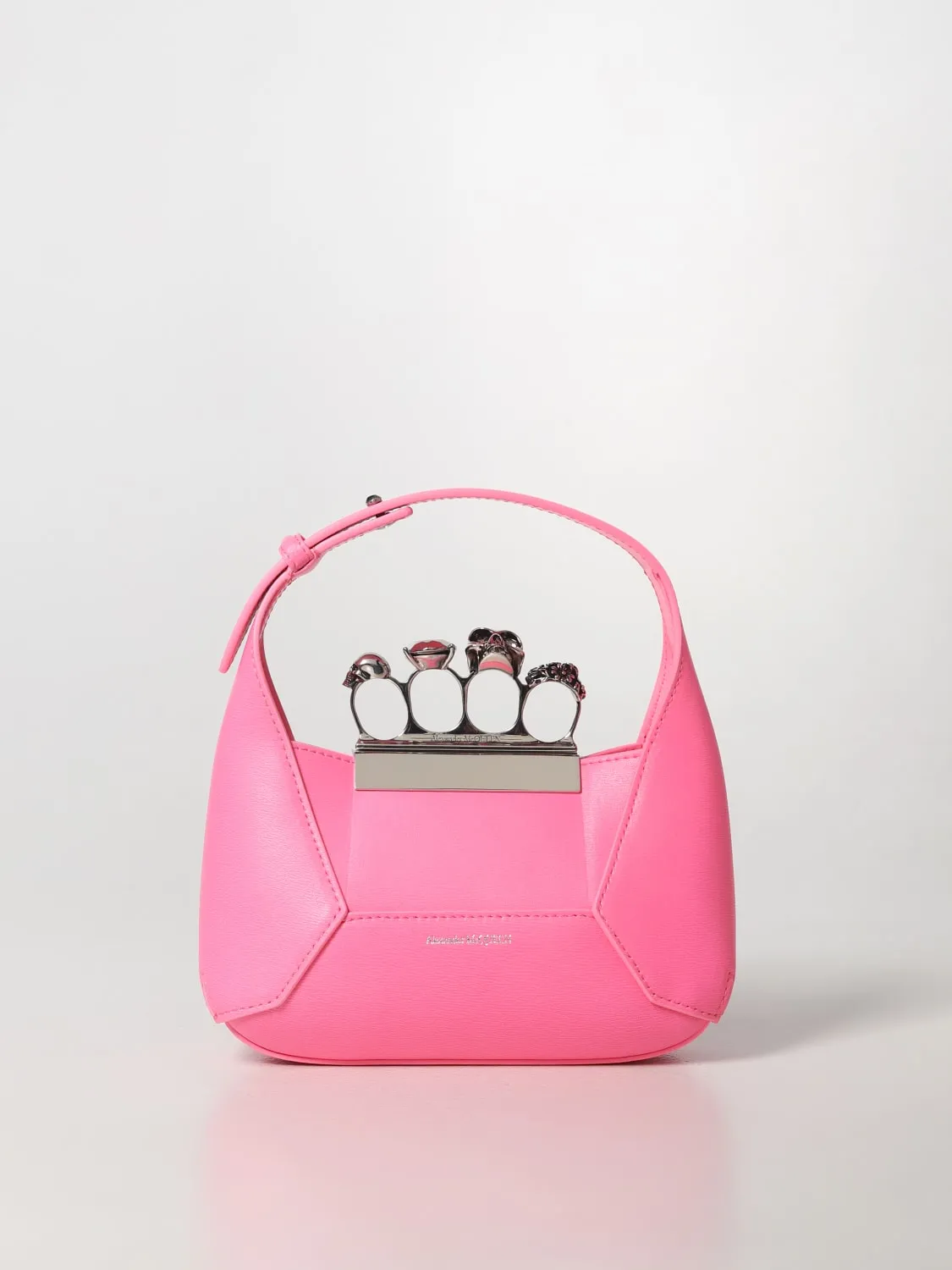 Borsa Jewelled McQueen in pelle con dettaglio Skull