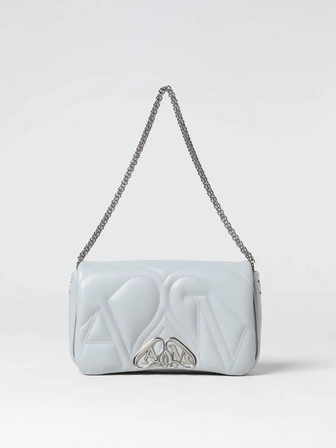 Borsa Seal McQueen in pelle con monogram trapuntato