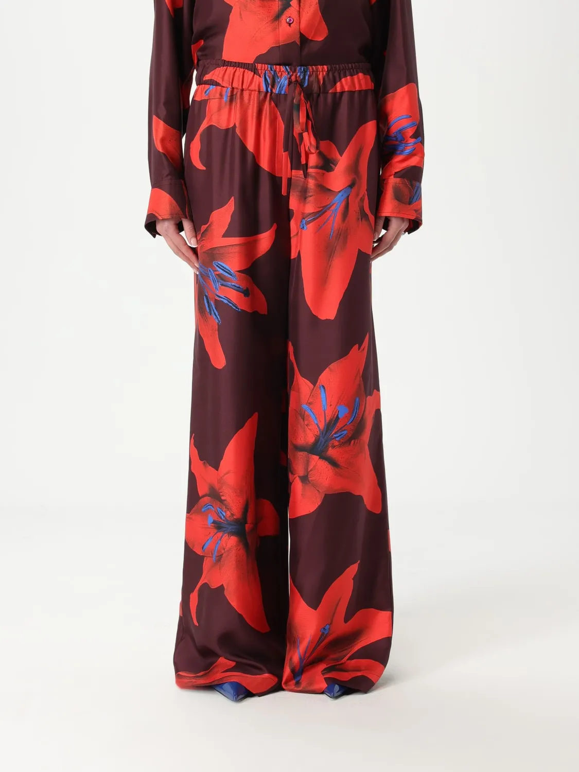 Pantalone McQueen in seta stampato