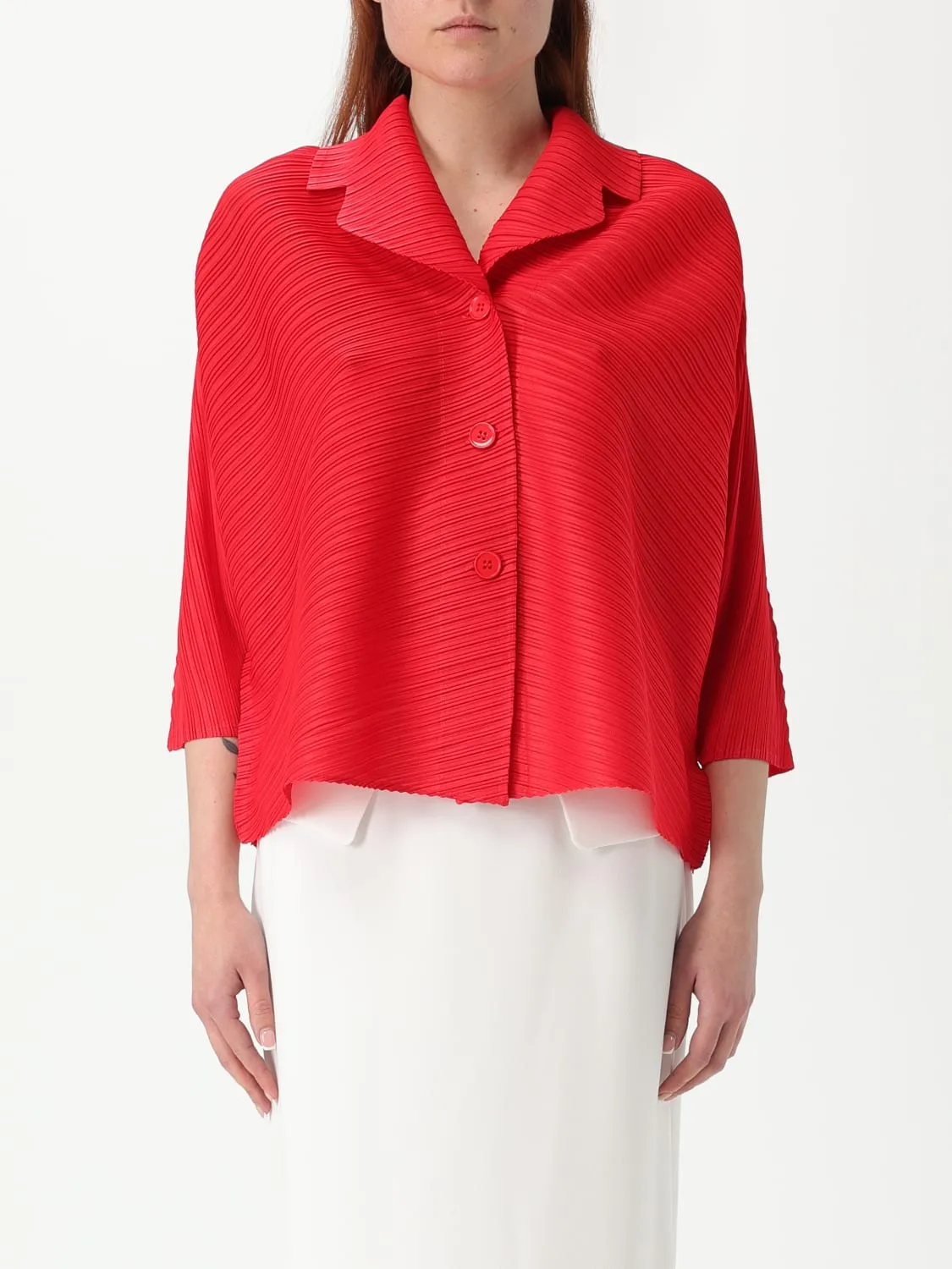 Giacca Meimeij in tessuto plissettato