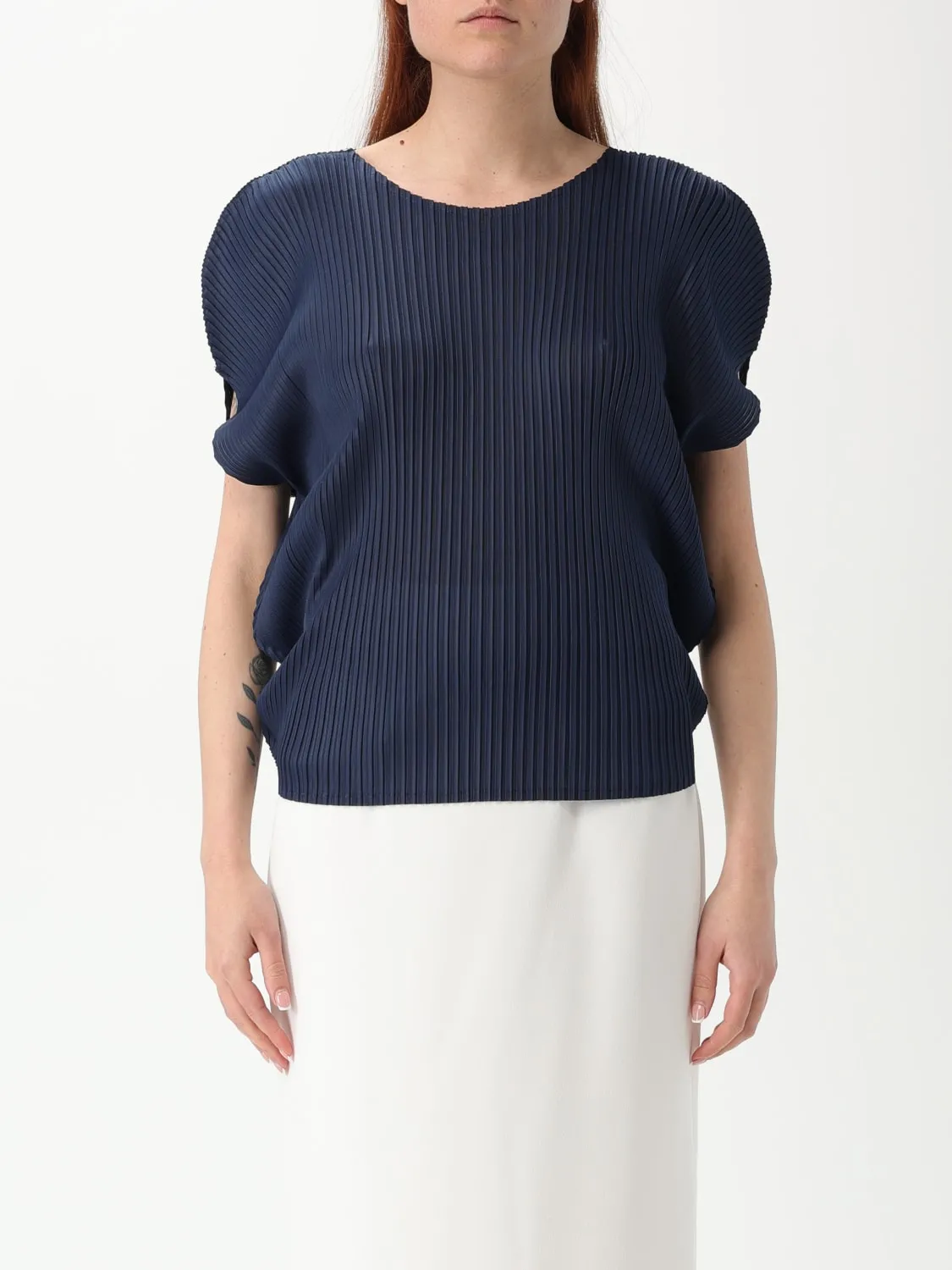 Blusa Meimeij in crêpe plissettato