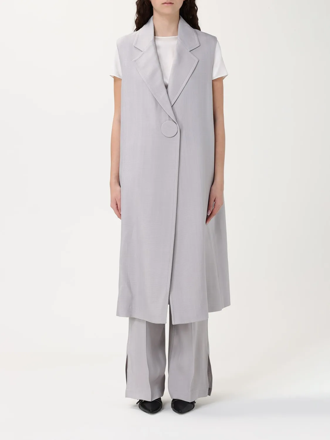 Gilet lungo in viscosa Meimeij