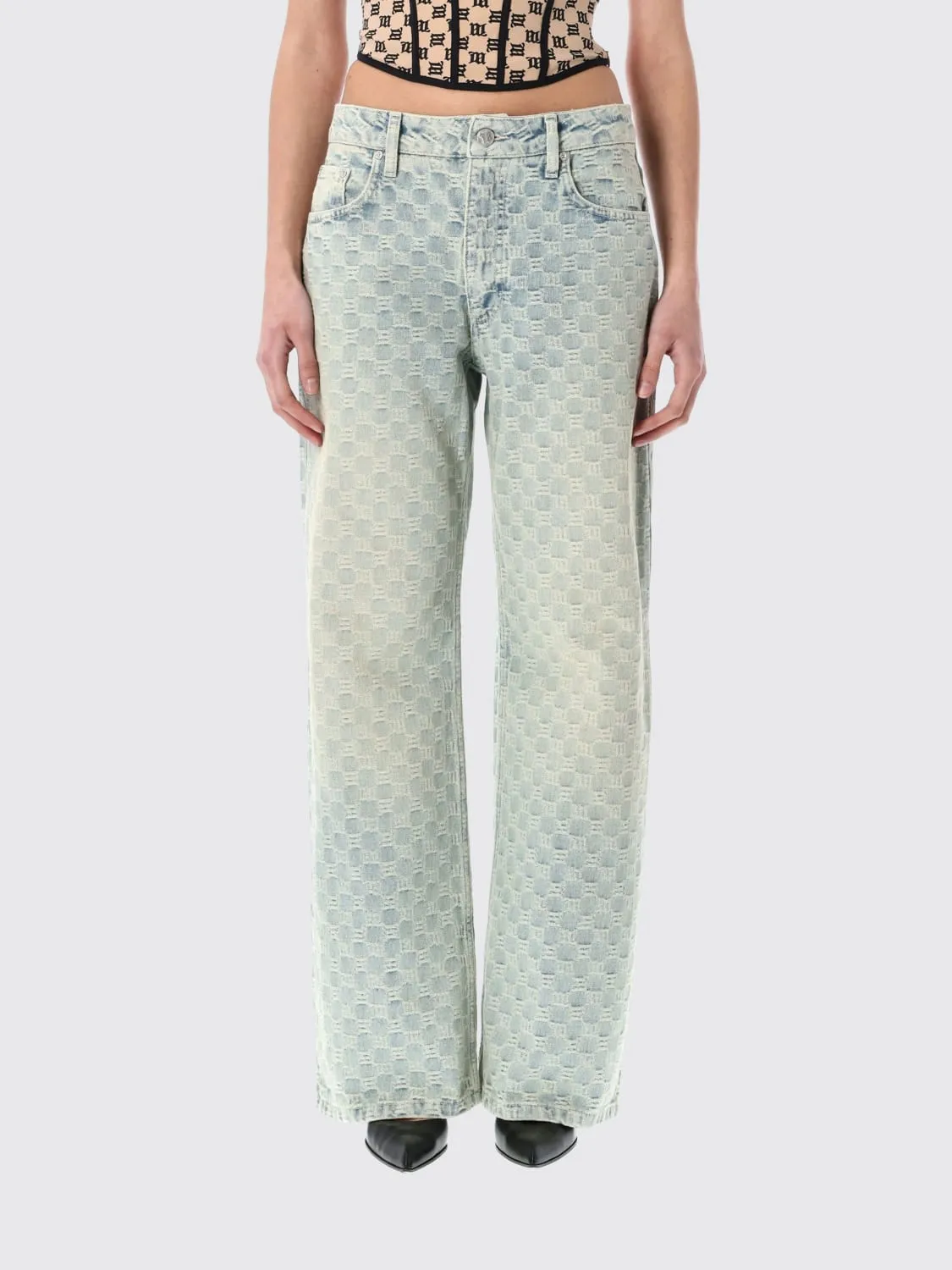 Jeans Misbhv in denim con monogram
