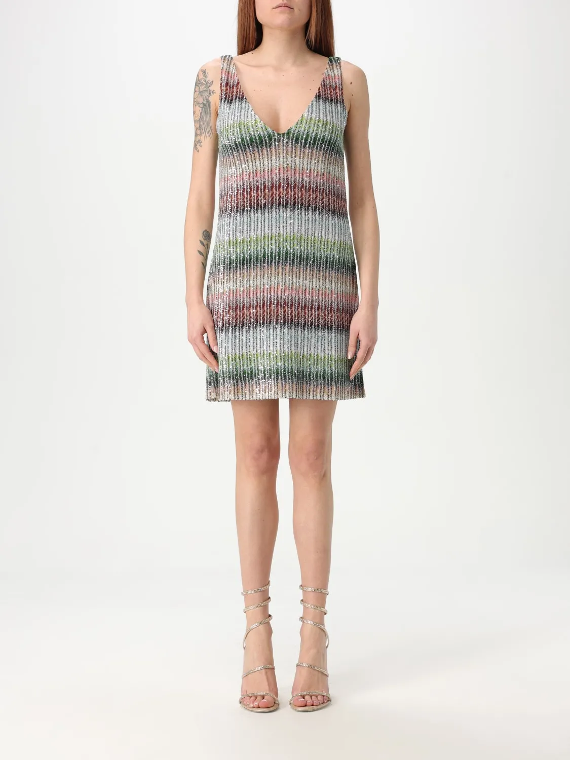 Abito mini Missoni in misto viscosa a righe