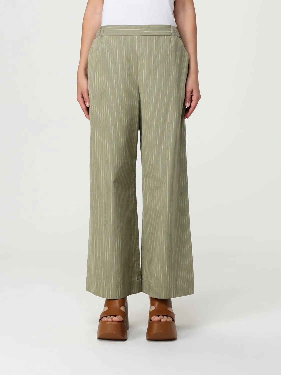 Pantalone MM Max Mara in cotone a righe