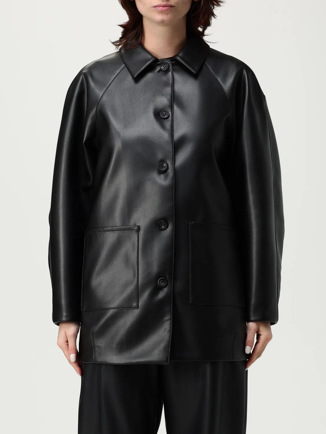 Overshirt MM Max Mara in pelle