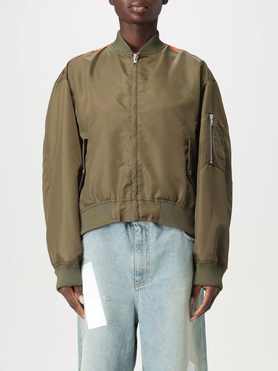 Bomber in nylon con pannello Mm6 Maison Margiela