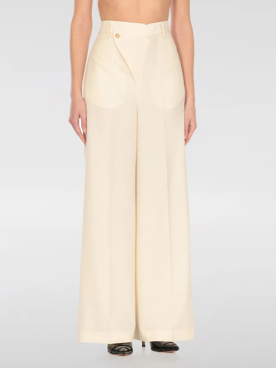 Pantalone palazzo MM6 Maison Margiela in misto lana